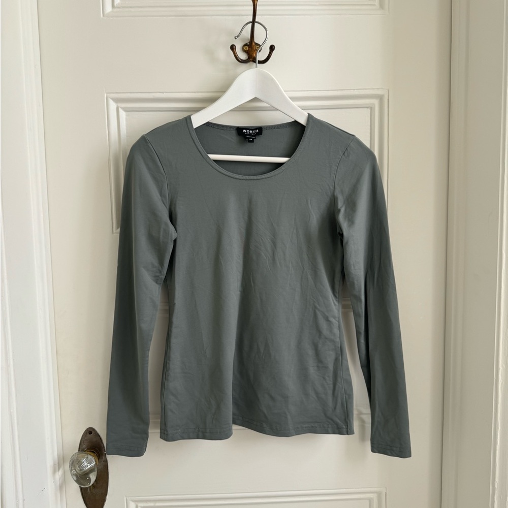 Talbots Gray Long Sleeve Tee